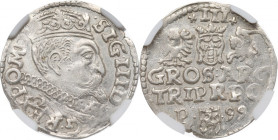 Zygmunt III Waza, Trojak 1599, Poznań - NGC MS64 MAX