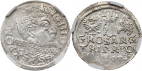 Zygmunt III Waza, Trojak 1599, Poznań - NGC MS64 MAX