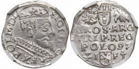 Sigismund III, 3 groschen 1597, Fraustadt - NGC MS62 (nieopisany)