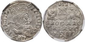 Sigismund III, 3 groschen 1599, Fraustadt - NGC MS66 2-MAX