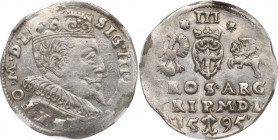 Sigismund III, 3 groschen 1595, Vilnius