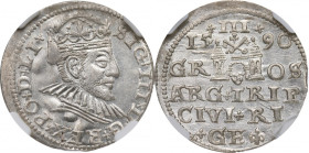 Sigismund III, 3 groschen 1595, Riga R1