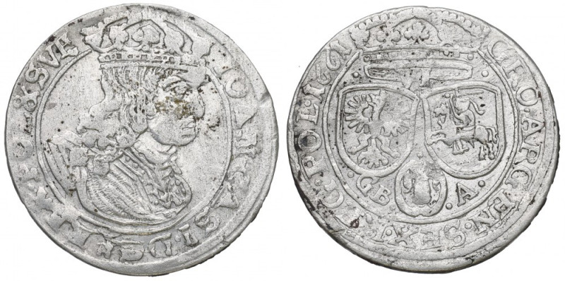 John II Casimir, 6 groschen 1661, Lviv Obiegowy, dobrze wybity egzemplarz.&nbsp;...