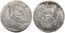 John II Casimir, 18 groschen 1659, Danzig