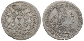 Friedrich August II, 6 groschen 1760, Danzig R2