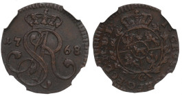 Stanislaus Augustus, Groschen 1768 G - NGC AU58 BN