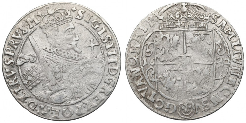 Sigismund III, 18 groschen 1622, Bromberg Ładny egzemplarz. Odmiana z końcówką l...