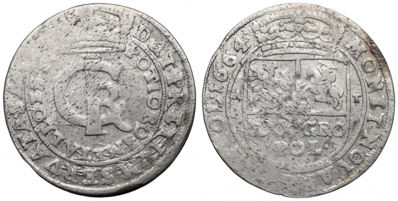 John II Casimir, 30 groschen 1664, Bromberg Ładny, typowo niedobity egzemplarz. ...