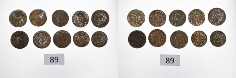 Swedish occupation of Riga, Christina, Lot of schillings 1636-44 (10 pcs) Egzemp...