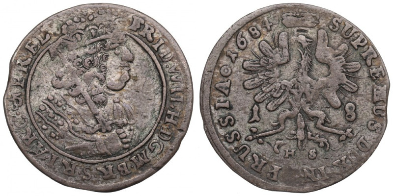 Prussia, 18 groschen 1684, Konigsberg Dobrze wybity egzemplarz.&nbsp; 
Grade: V...