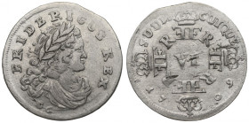 Germany, Preussen, Friedrich II, 6 groschen 1709, Konigsberg