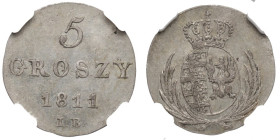 Duchy of Warsaw, 5 groschen 1811 - NGC MS61