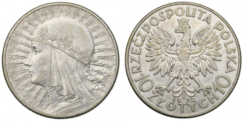 II Republic of Poland, 10 zloty 1932 Polonia Ładnie zachowany egzemplarz. Dużo p...