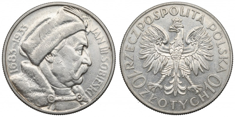 II Republic of Poland, 10 zloty 1933 Sobieski Ładny, obiegowy egzemplarz. Nomina...