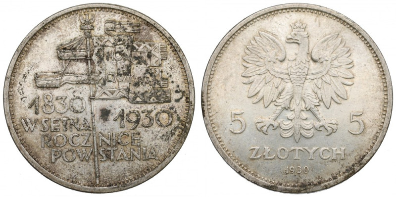 II Republic of Poland, 5 zloty 1930 November uprising Ładny egzemplarz z dobrze ...