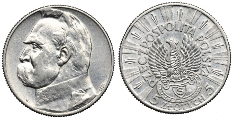 II Republic of Poland, 5 zloty 1934 Riffle Eagle Ładny egzemplarz z dobrze zacho...