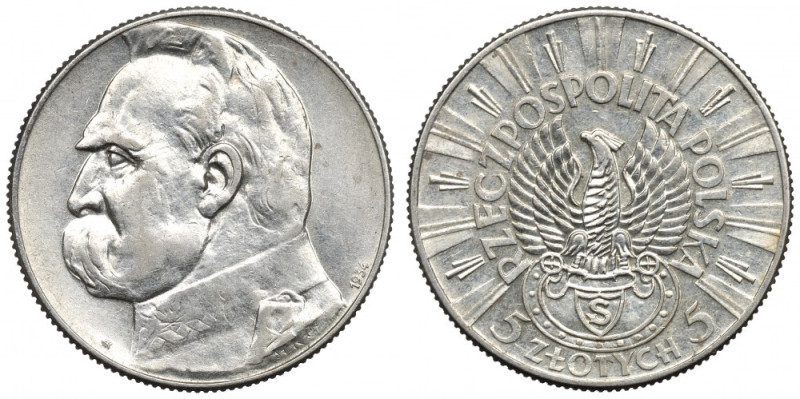 II Republic of Poland, 5 zloty 1934 Riffle Eagle Ładny egzemplarz z dobrze zacho...