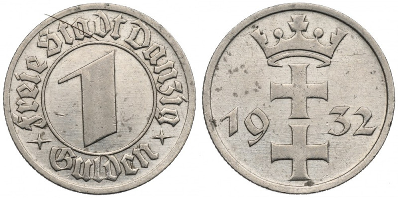 Free City of Danzig, 1 gulden 1923 Ładny egzemplarz z częściowym połyskiem. 

...