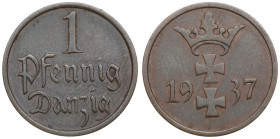 Free City of Danzig, 1 pfennig 1937