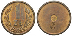 PRL, Wpinka z wizerunkiem monety 1 złoty