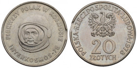 PRL, 20 złotych 1978 Interkosmos - destrukt menniczy