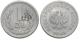 PRL, 1 złoty 1949 - kontrmarka Solidarności