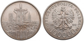 III RP, 100000 zlotych 1990 Solidarity - type C