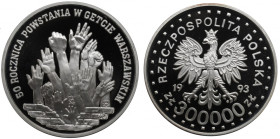 III RP, 300.000 złotych 1993 - 50 rocznica Powstania w Getcie Warszawskim