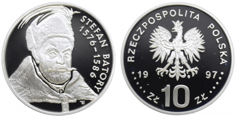 III RP, 10 złotych 1997 Stefan Batory Piękny egzemplarz. Srebro .925, waga katal...