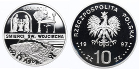 III RP, 10 złotych 1997 1000 lecie śmierci św. Wojciecha