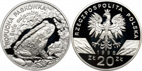 III RP, 20 złotych 1998 Ropucha Paskówka