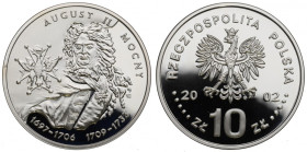 III RP, 10 złotych 2002 - August II Mocny