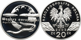 III RP, 20 złotych 2003 Węgorz europejski