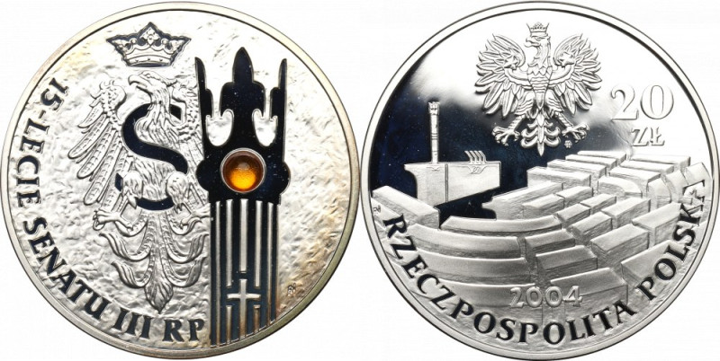 III RP, 20 złotych 2004 Senat Menniczy egzemplarz. Patyna. 
Grade: Proof 

Po...