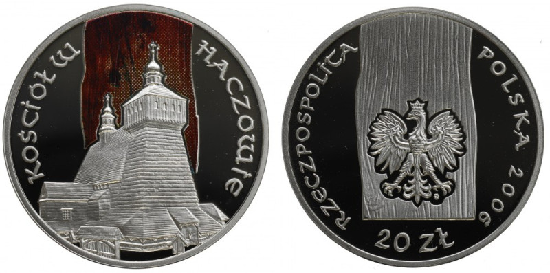 III RP, 20 złotych 2006 Kościół w Haczowie Menniczy egzemplarz.&nbsp; 
Grade: P...