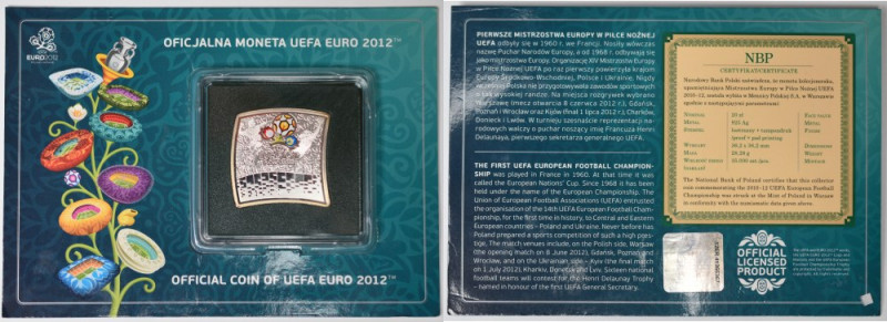 III RP, 20 złotych 2012 Euro 2012 Menniczy egzemplarz w folderze emisyjnym. 
Gr...