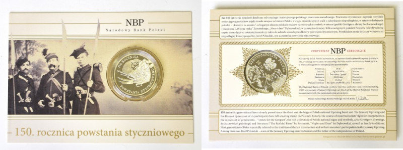 III RP, 10 złotych 2013 Powstanie Styczniowe Menniczy egzemplarz. 
Grade: Proof...