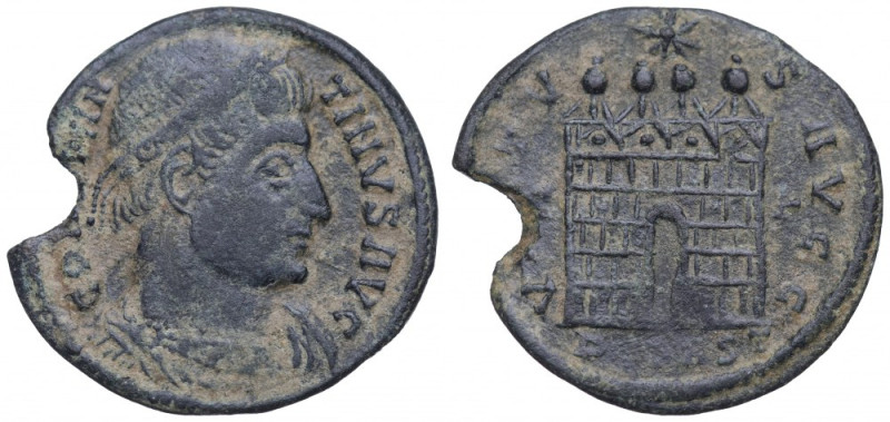 Roman Empire, Constantinus II, Follis Constantinople Obiegowy egzemplarz. Awers:...