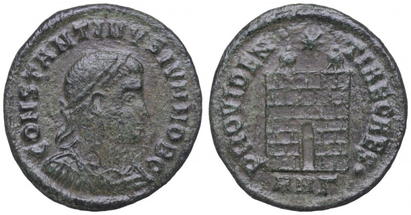 Roman Empire, Constantinus II, Follis Nicomedia Ładny egzemplarz. Awers: popiers...