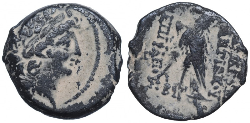 Seleucid kingdom, Antiochos VIII, Ae Czytelny egzemplarz. Patyna, nalot. Awers: ...