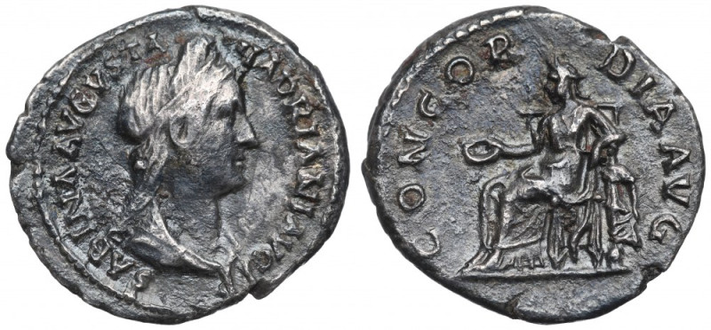 Roman Empire, Sabina, Denarius Obiegowy egzemplarz poszukiwanej emisji. Patyna, ...