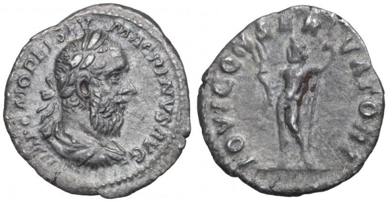 Roman Empire, Macrinus, Denarius Ładnie zachowany egzemplarz rzadszej typologicz...