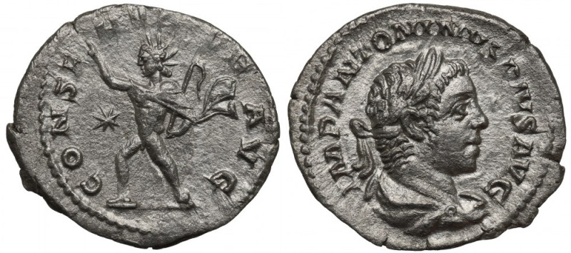 Roman Empire, Elagabal, Denarius Ładny egzemplarz o bardzo dobrych detalach. Awe...