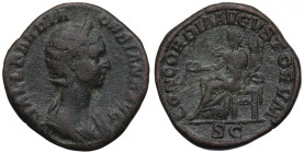 Roman Empire, Orbiana, Sestertius