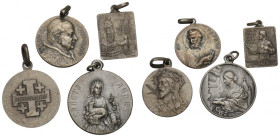 Europa, Zestaw 4 srebrnych medalików religijnych