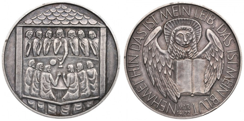 Niemcy, Medal religijny - srebro Srebro, średnica 40 mm, waga 24,77 g. 
Grade: ...