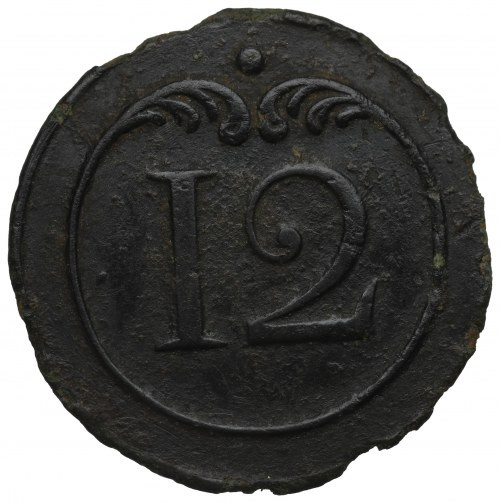 France, Napoleon I, Button 12 infranty regiment Ładnie zachowany egzemplarz. Pat...