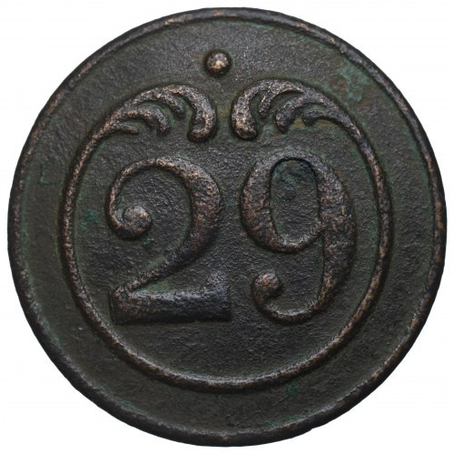 France, Napoleon I, Button 29 infranty regiment Ładnie zachowany egzemplarz. Pat...