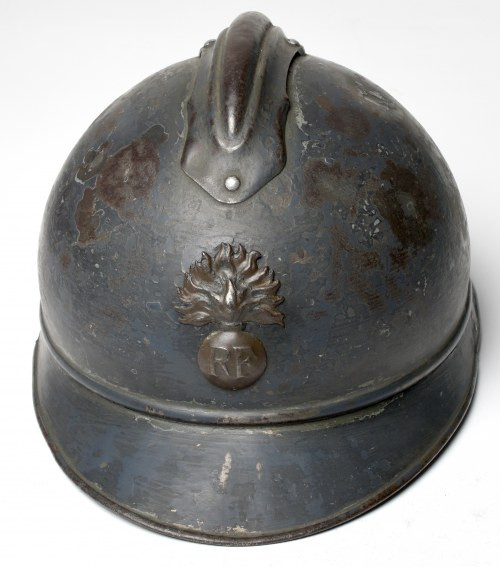 France, Helmet M1915 Adrien - infrantry Ładnie zachowany egzemplarz. Od wewnątrz...