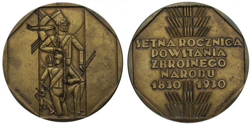 II RP, Medal 100-lecie Powstania Listopadowego 1930 Bardzo ładny egzemplarz. Pat...